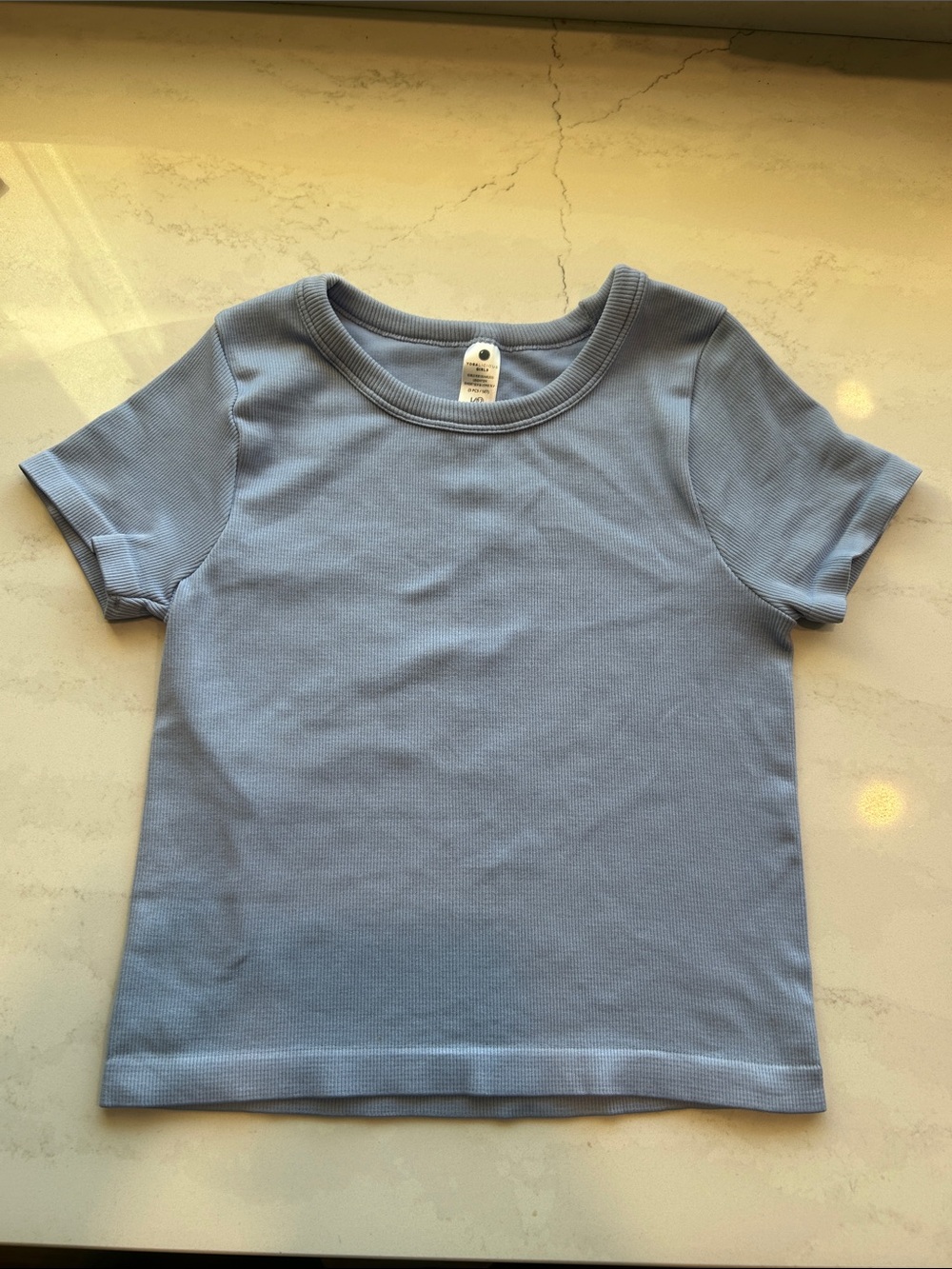 Yogalicious Light Blue Short Sleeve Ribbed Tee